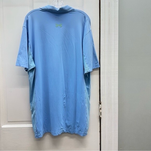 Under Armour heat gear loose fit athletic polo. dri fit material men's 2xl - Picture 2 of 6